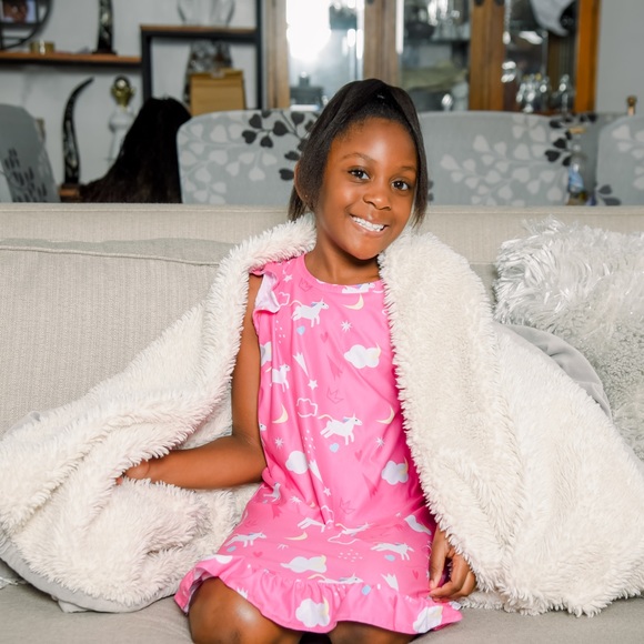 Trejaz Girls Nightgowns, Unicorn Princess Pajama Dresses for Girls Sleepwear - Picture 4 of 7